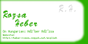 rozsa heber business card